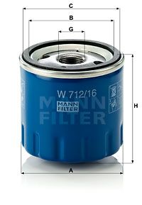 MANN-FILTER Ölfilter (W 712/16)