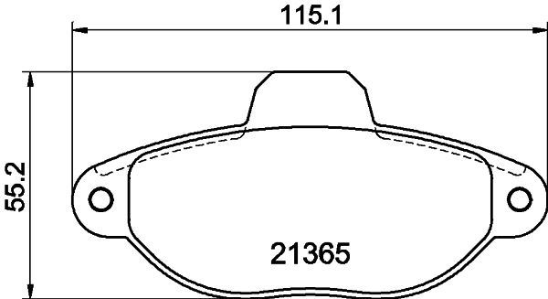 HELLA Bremsbelagsatz, Scheibenbremse (8DB 355 019-091)