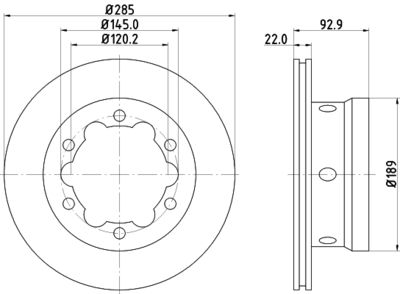 HELLA Bremsscheibe (8DD 355 127-351)