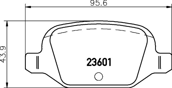 HELLA PAGID Bremsbelagsatz, Scheibenbremse (8DB 355 009-551)