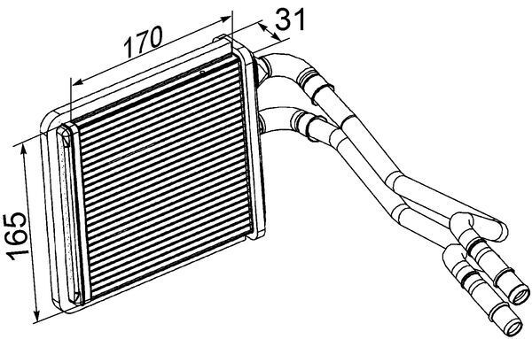 MAHLE Wärmetauscher, Innenraumheizung (AH 198 000P) Thumbnail