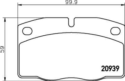 HELLA Bremsbelagsatz, Scheibenbremse (8DB 355 007-251)