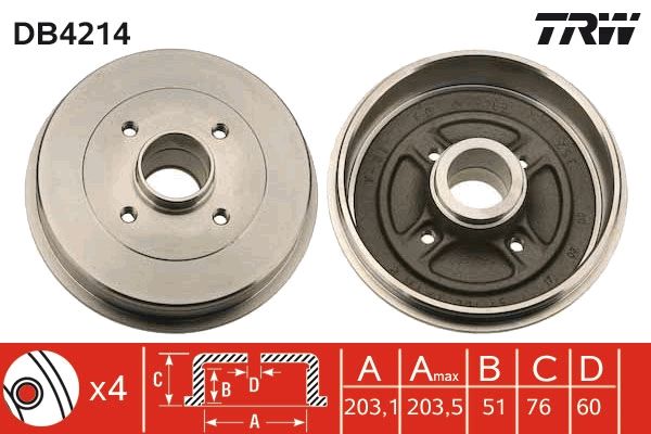 TRW Bremstrommel (DB4214)