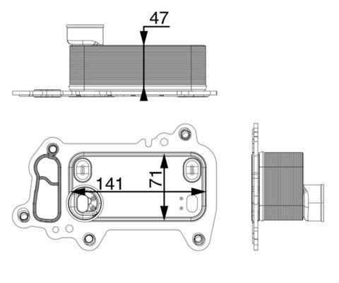 MAHLE Ölkühler, Motoröl (CLC 52 000P)