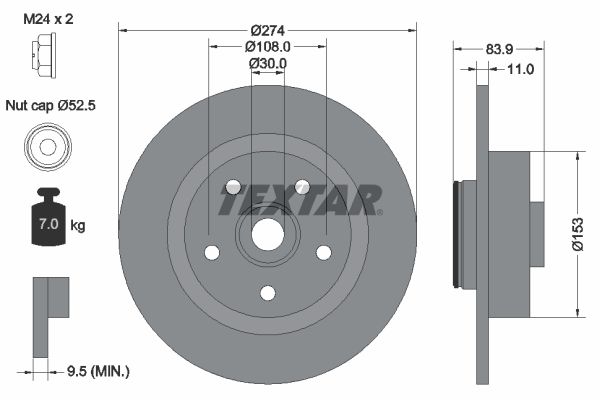 TEXTAR Bremsscheibe (92142203)