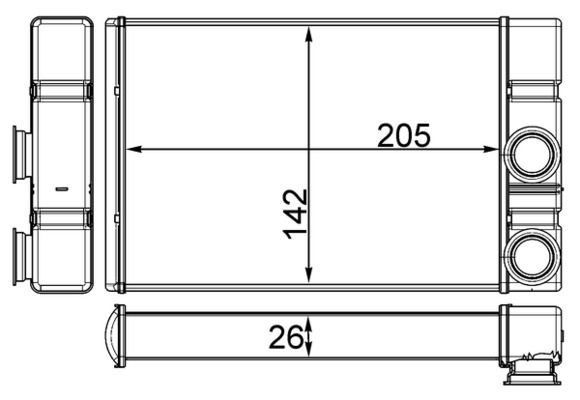 MAHLE Wärmetauscher, Innenraumheizung (AH 260 000S) Thumbnail