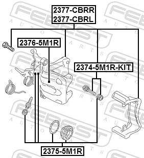 FEBEST Bremssattel (2377-2CBRR)