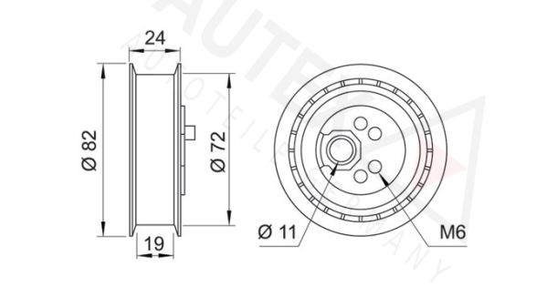 AUTEX Spannrolle, Zahnriemen (641106)