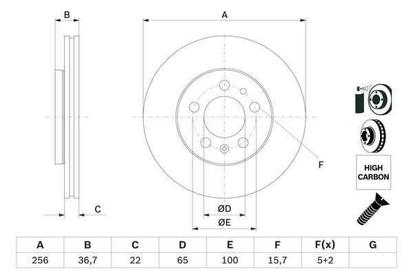 BOSCH Bremsscheibe (0 986 478 853)