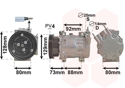 VAN WEZEL Kompressor, Klimaanlage (1501K705)