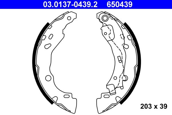 ATE Bremsbackensatz (03.0137-0439.2)