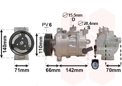 VAN WEZEL Kompressor, Klimaanlage (0301K703)