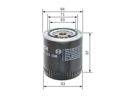 BOSCH Ölfilter (0 451 103 038)