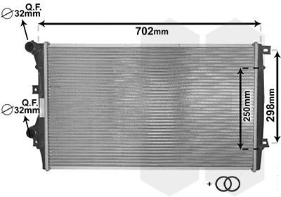 VAN WEZEL Kühler, Motorkühlung (58002206)