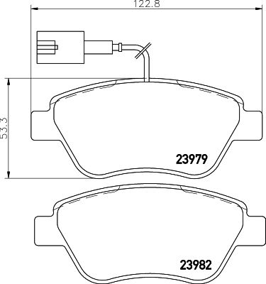 HELLA Bremsbelagsatz, Scheibenbremse (8DB 355 015-491)