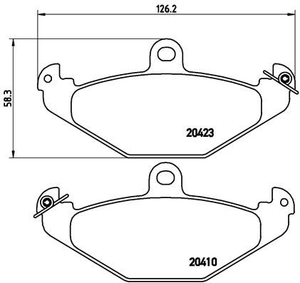 BREMBO Bremsbelagsatz, Scheibenbremse (P 59 026)