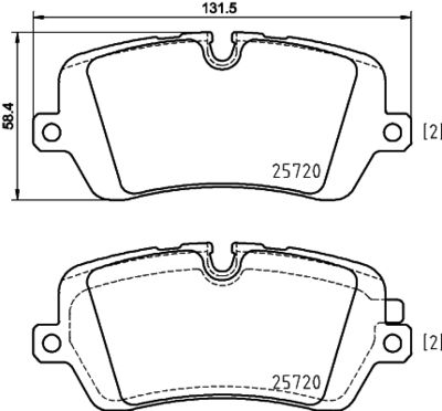 HELLA Bremsbelagsatz, Scheibenbremse (8DB 355 020-361)