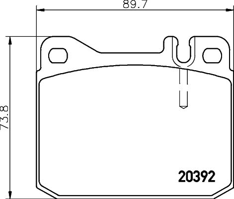 HELLA Bremsbelagsatz, Scheibenbremse (8DB 355 017-481)