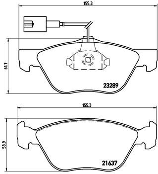 BREMBO Bremsbelagsatz, Scheibenbremse (P 23 077)