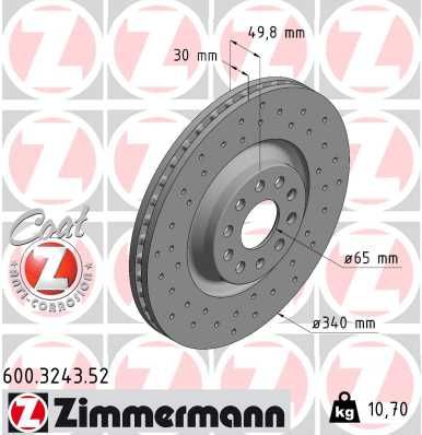 ZIMMERMANN Bremsscheibe (600.3243.52)