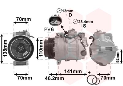 VAN WEZEL Kompressor, Klimaanlage (3000K091)