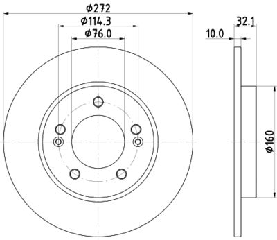 HELLA Bremsscheibe (8DD 355 126-501)