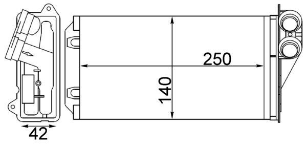 MAHLE Wärmetauscher, Innenraumheizung (AH 245 000S) Thumbnail