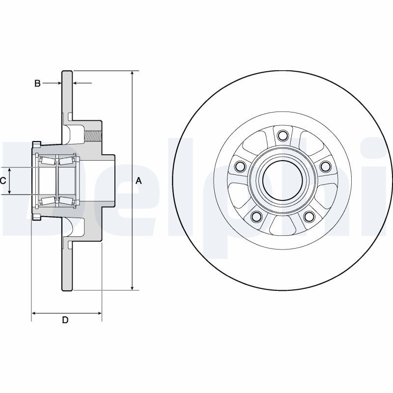 DELPHI Bremsscheibe (BG9190RSC)