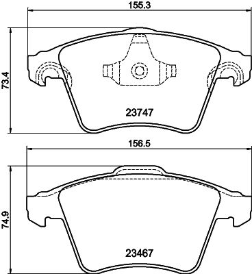 HELLA Bremsbelagsatz, Scheibenbremse (8DB 355 013-811)