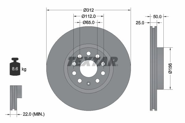 TEXTAR Bremsscheibe (92120505)