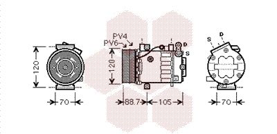 VAN WEZEL Kompressor, Klimaanlage (1700K369)