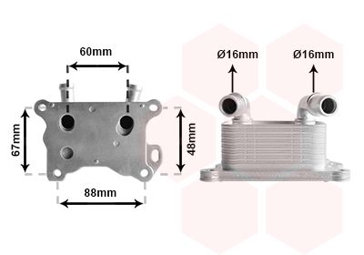 VAN WEZEL Ölkühler, Motoröl (43013702) Thumbnail