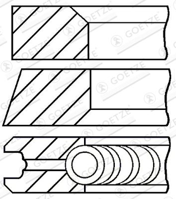 GOETZE ENGINE Kolbenringsatz (08-101500-00)