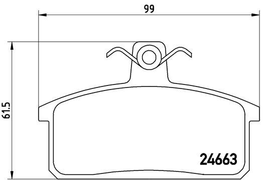 BREMBO Bremsbelagsatz, Scheibenbremse (P 79 007)