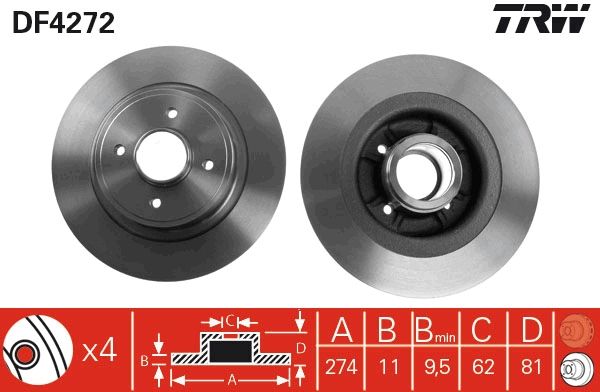 TRW Bremsscheibe (DF4272)