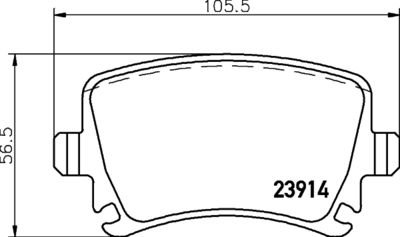 HELLA Bremsbelagsatz, Scheibenbremse (8DB 355 011-771)