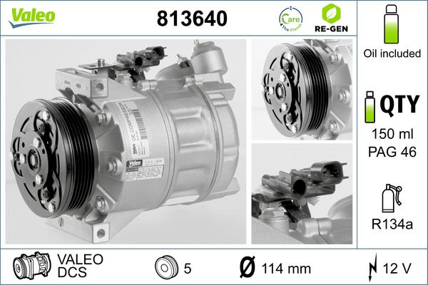 VALEO Kompressor, Klimaanlage (813640)