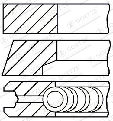 GOETZE ENGINE Kolbenringsatz (08-124800-00)