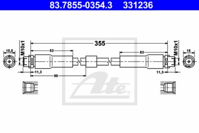 ATE Bremsschlauch (83.7855-0354.3)