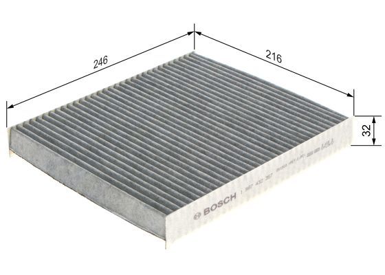 BOSCH Filter, Innenraumluft (1 987 432 357)