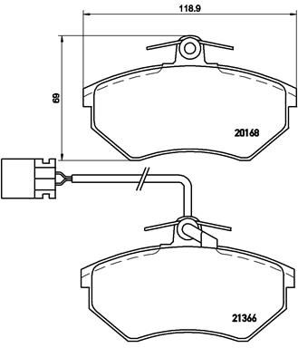 BREMBO Bremsbelagsatz, Scheibenbremse (P 85 034)