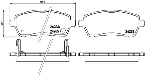 BREMBO Bremsbelagsatz, Scheibenbremse (P 16 013)