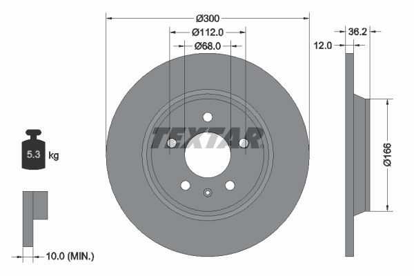 TEXTAR Bremsscheibe (92160103)