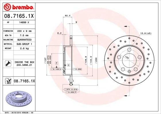 BREMBO Bremsscheibe (08.7165.1X)