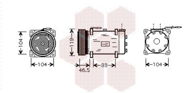 VAN WEZEL Kompressor, Klimaanlage (0900K160)