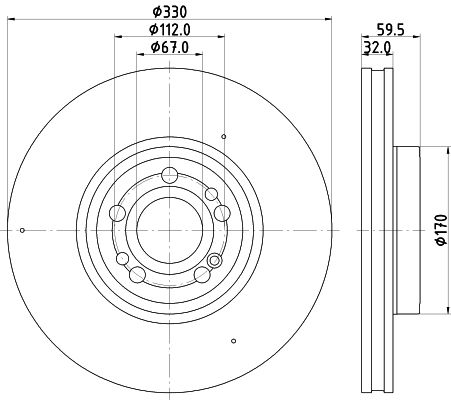 HELLA Bremsscheibe (8DD 355 132-331)