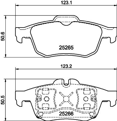 HELLA Bremsbelagsatz, Scheibenbremse (8DB 355 017-341)