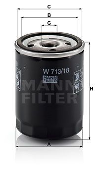 MANN-FILTER Ölfilter (W 713/18)