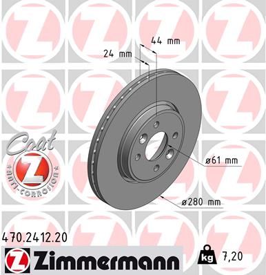 ZIMMERMANN Bremsscheibe (470.2412.20)