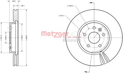 METZGER Bremsscheibe (6110836)